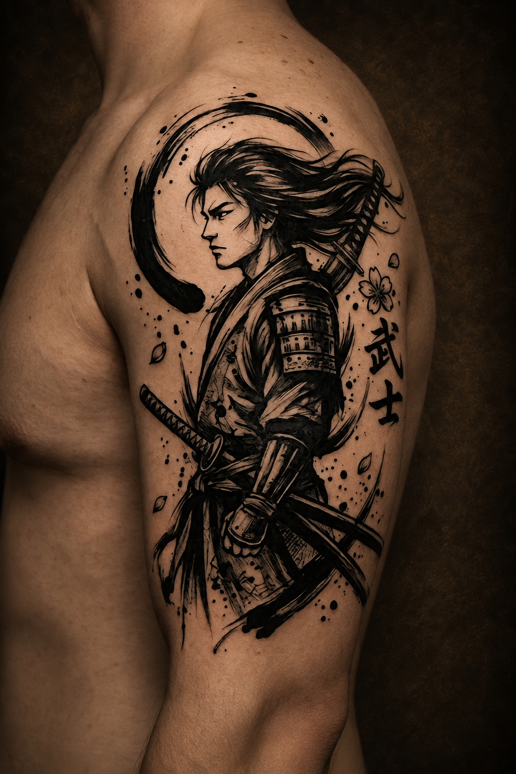 Gallery 21 Samurai Portrait Tattoo