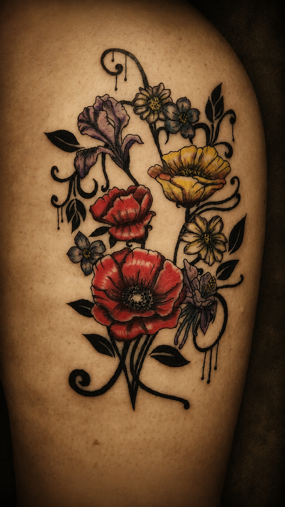 Gallery 15 Floral Color Tattoo